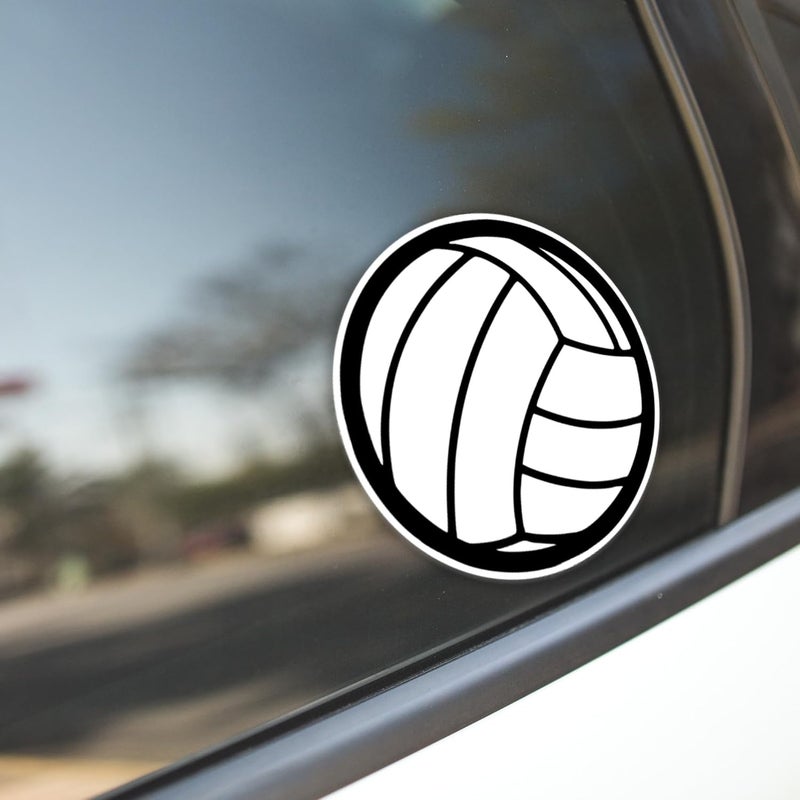 KCD Volleyball Vinyl Decal Sticker | 5" Black on White | for Cars, Trucks, Laptops, Walls, and More | KCD90B - Image 3